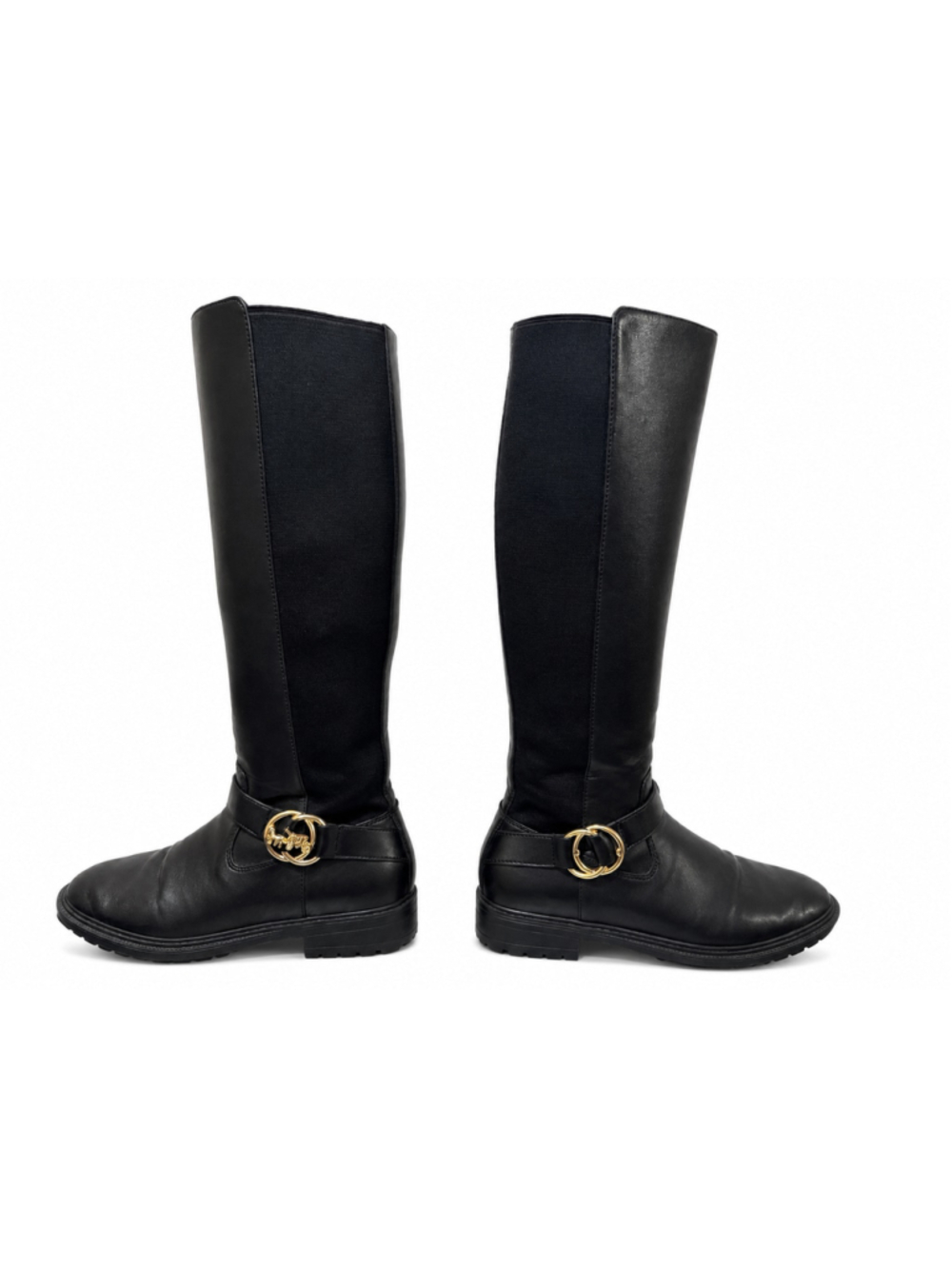 Coach Farrah C0625 black leather tall boots 6.5